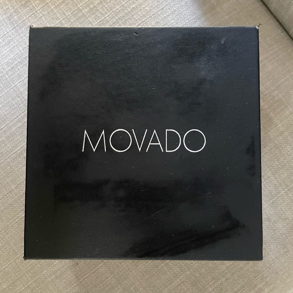 Movado Silver and Black Watch